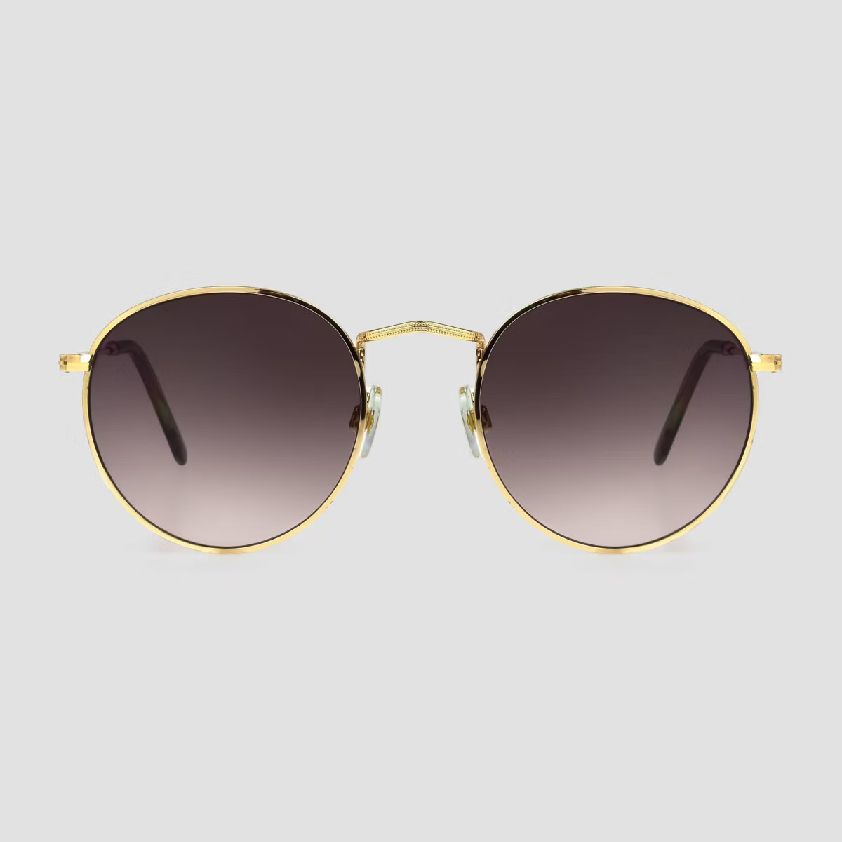 Women's Narrow Metal Round Sunglasses - Universal Thread™ Gold | Target