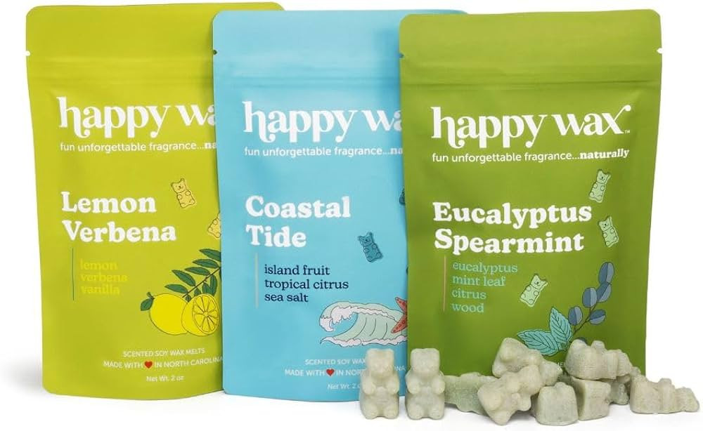 Happy Wax Fan Favorites Collection Scented Natural Soy Wax Melts – 6 Total Oz. of Scented Wax M... | Amazon (US)