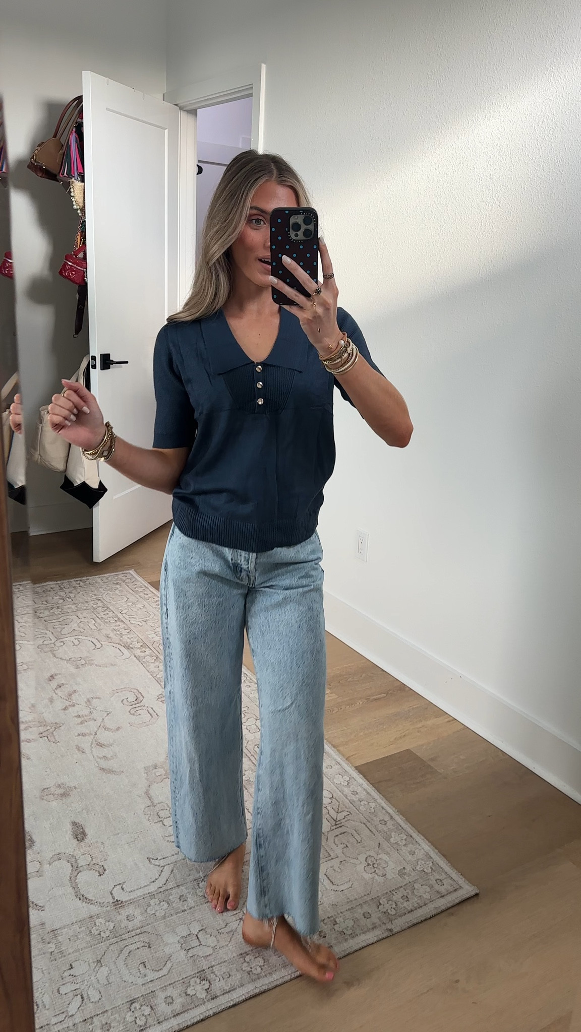 Amazon size small PUWEI Womens Short Sleeve Sweater Casual Collared Polo Shirt Lightweight Crew Neck Knit Tops Cropped Pullover Sweater

#LTKootd #LTKSaleAlert #LTKWorkwear