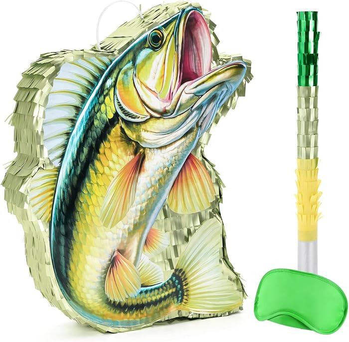 WERNNSAI Fish Pi\u00f1ata, Fishing Birthday Party Decorations Game Pi\u00f1ata | Amazon (US)