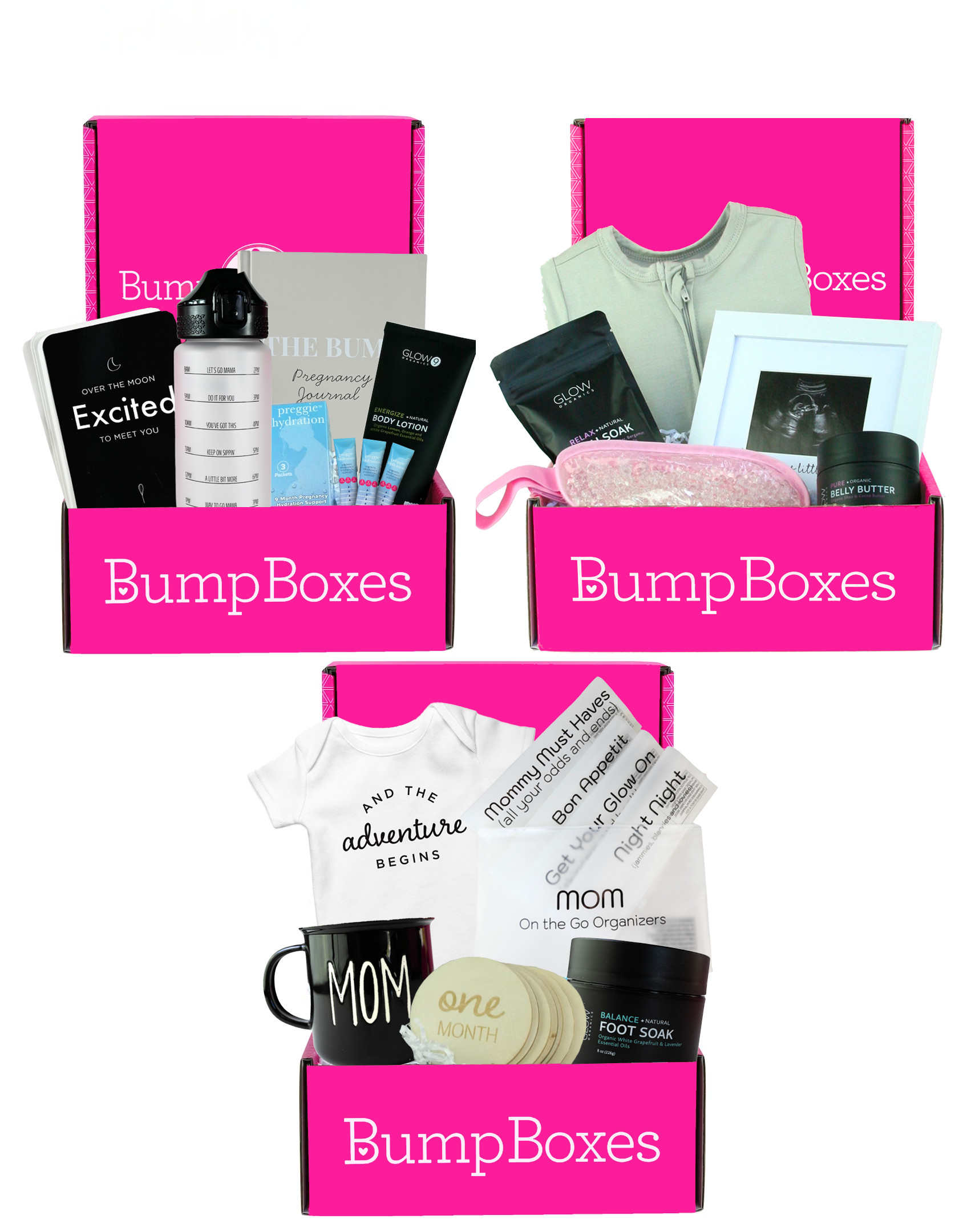 Bump Boxes Trimester Bundle: Pregnancy Gift Box for 1st, 2nd, & 3rd Trimester | Bump Boxes | Bump Boxes
