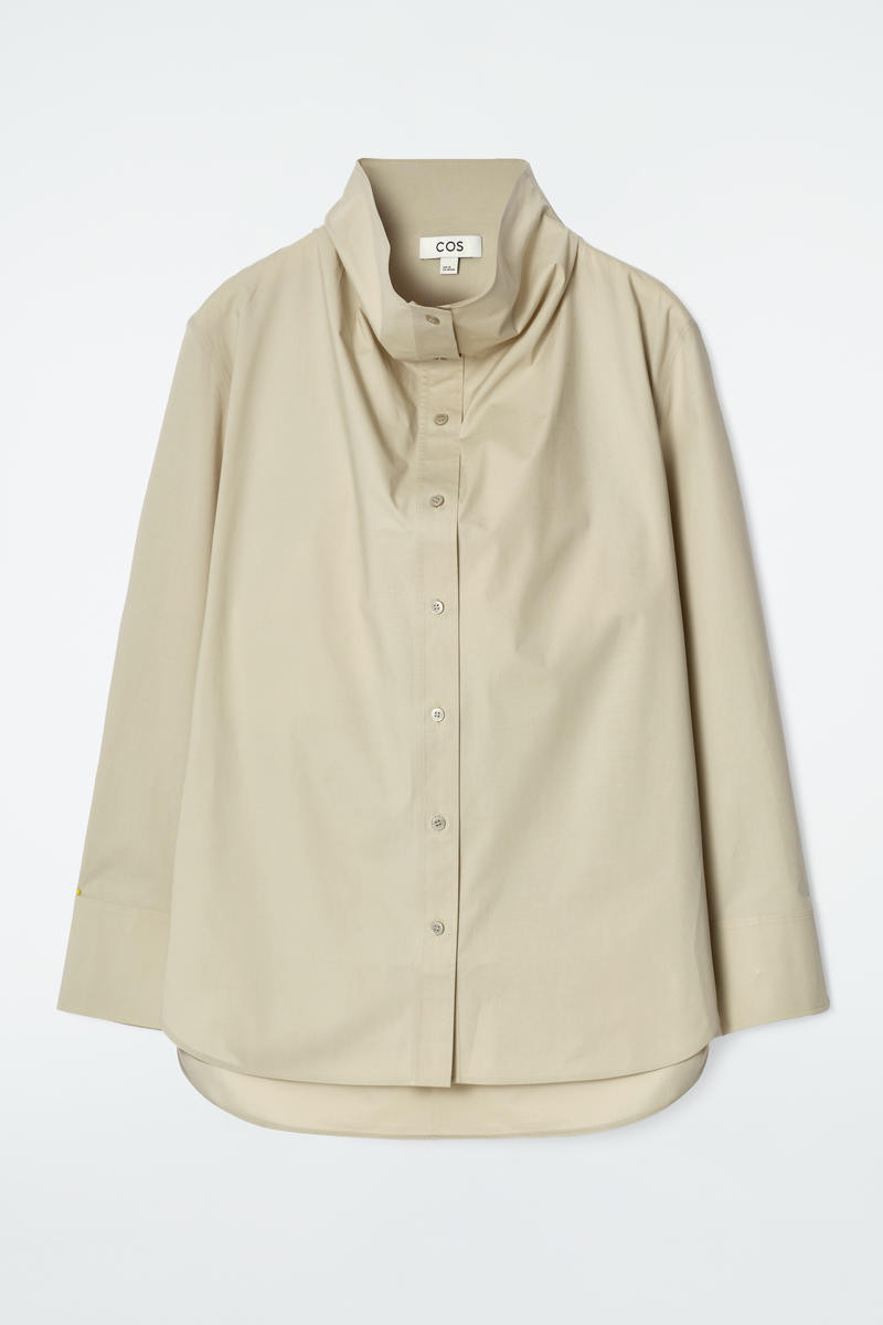 Relaxed Funnel-Neck Shirt | COS (US)