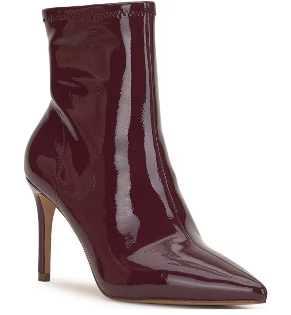 Semaja Patent Pointed Toe Booties (True to size)