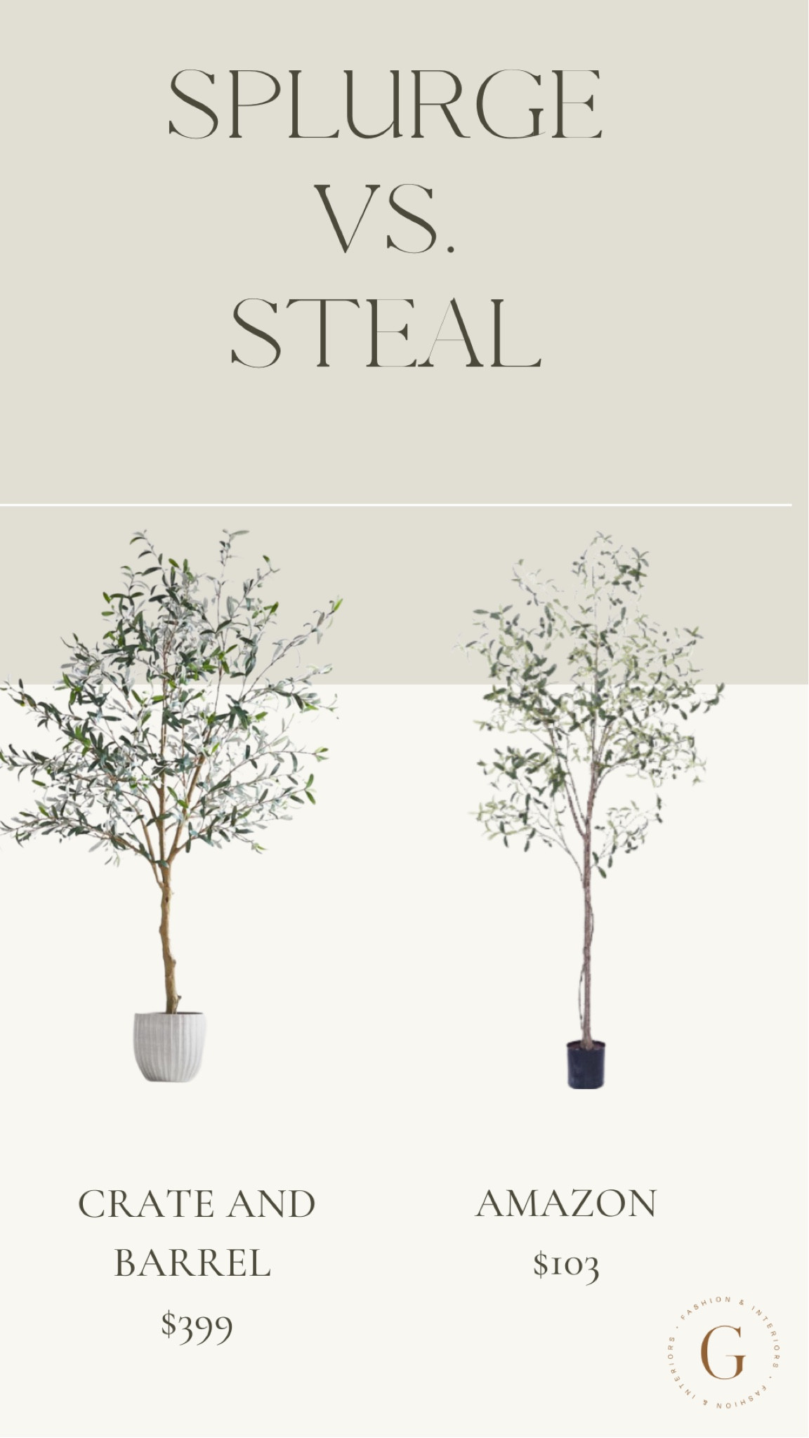 Same look for less. Faux Tree #LTKhome 

