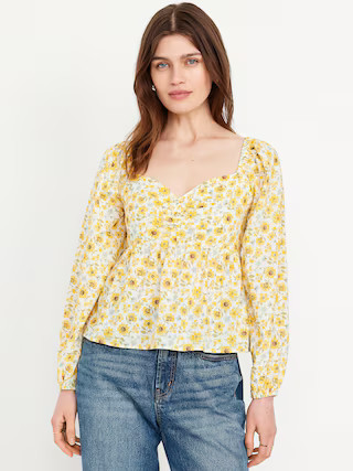 Long-Sleeve Floral Top | Old Navy (US)