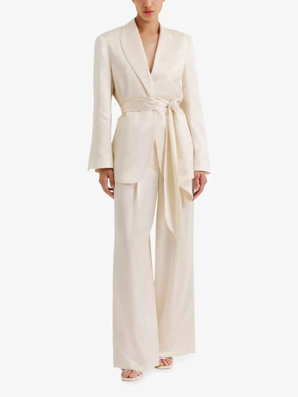 Liv Wrap Satin Blazer | Selfridges