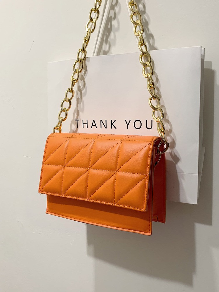 Mini Quilted Pattern Chain Square Bag | SHEIN