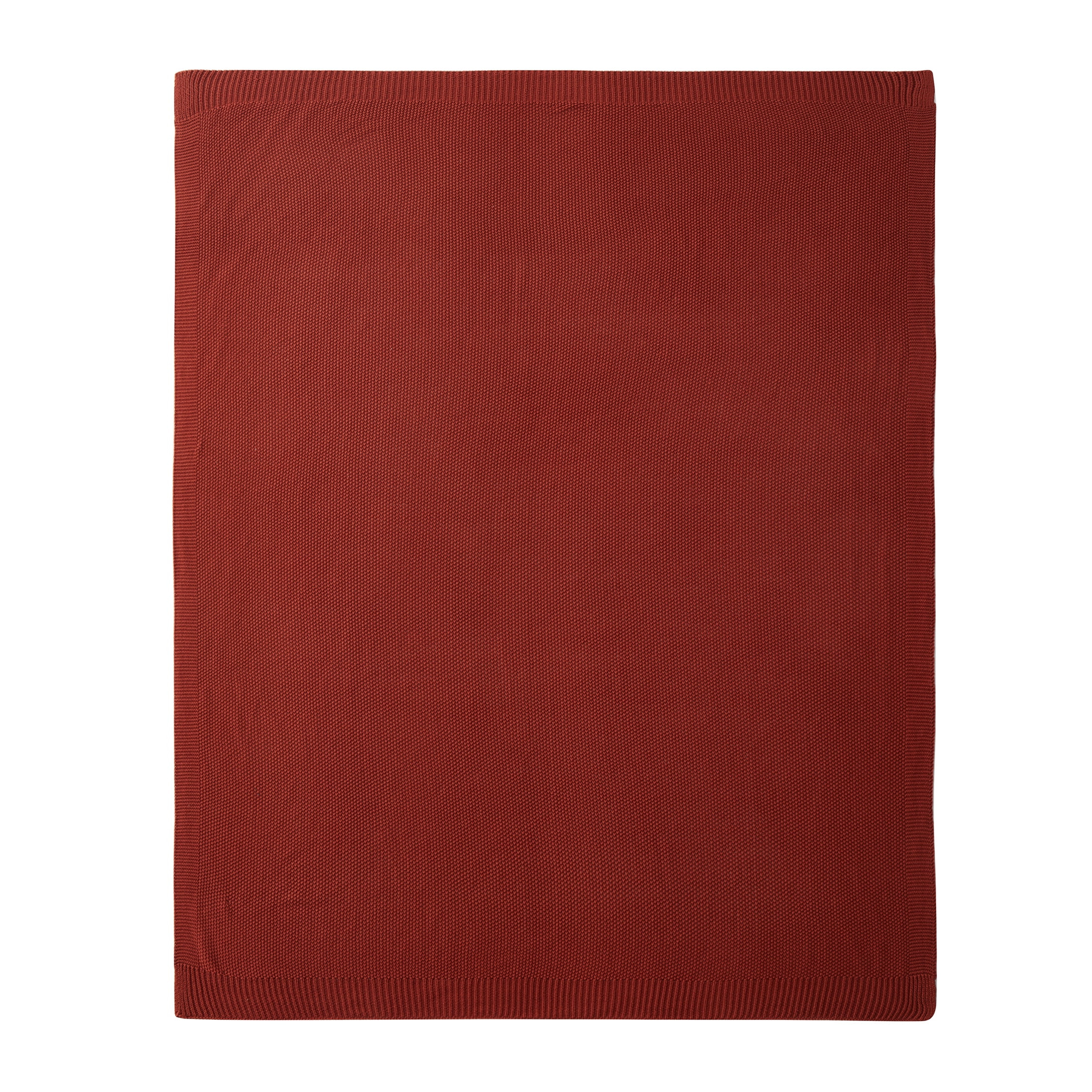 My Texas House Hazel Chunky Knit Solid Cotton Throw, 50 x 60, Rust, | Walmart (US)