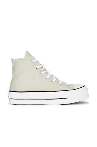 Converse Chuck Taylor All Star Lift Sneaker in Summit Sage, White, & Black from Revolve.com | Revolve Clothing (Global)