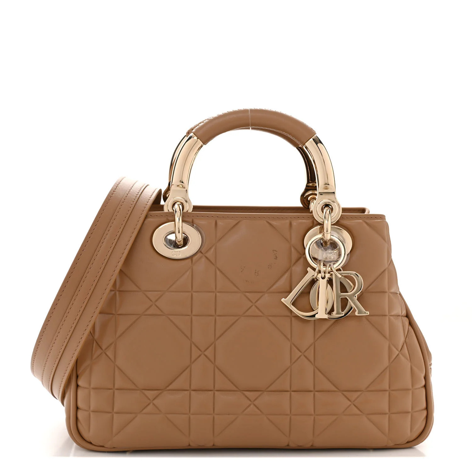 Calfskin Cannage Small The Lady 95.22 Beige | FASHIONPHILE (US)