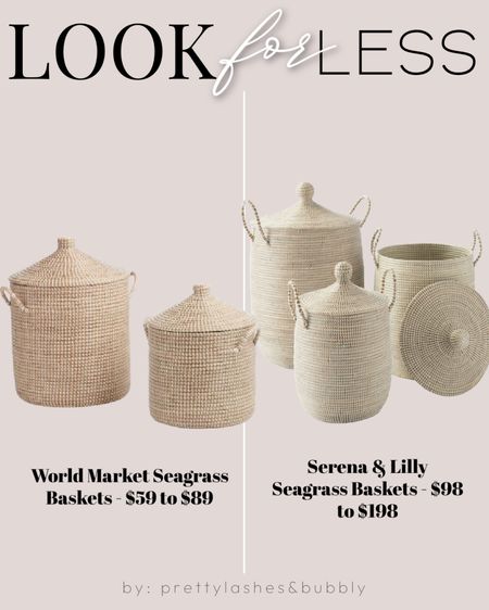 Look for less, save vs splurge on these seagrass baskets  

#LTKhome #LTKstyletip #LTKsalealert