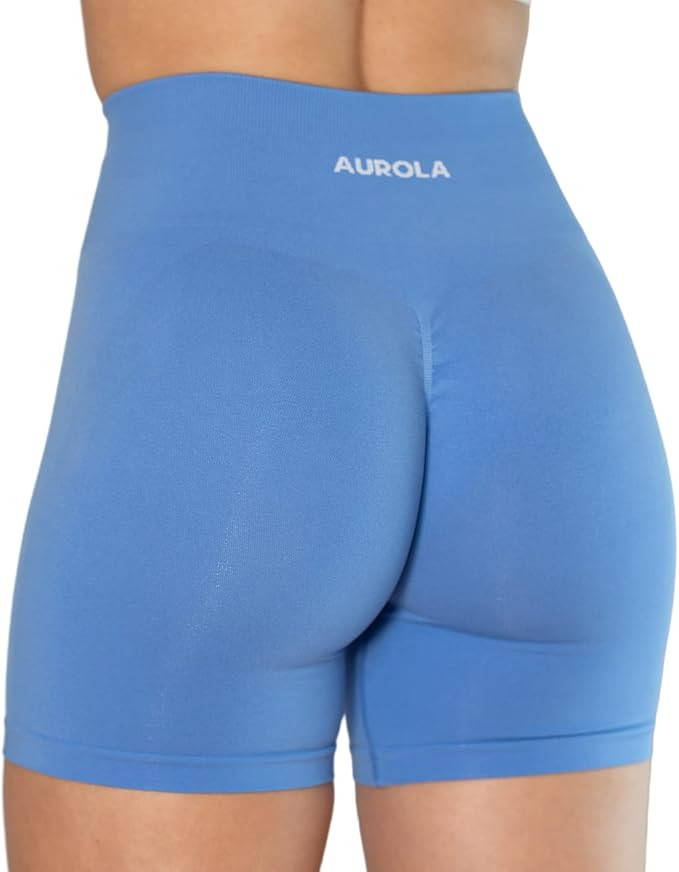 AUROLA Intensify Workout Shorts for Women Seamless Scrunch Short Gym Yoga Running Sport Active Ex... | Amazon (US)