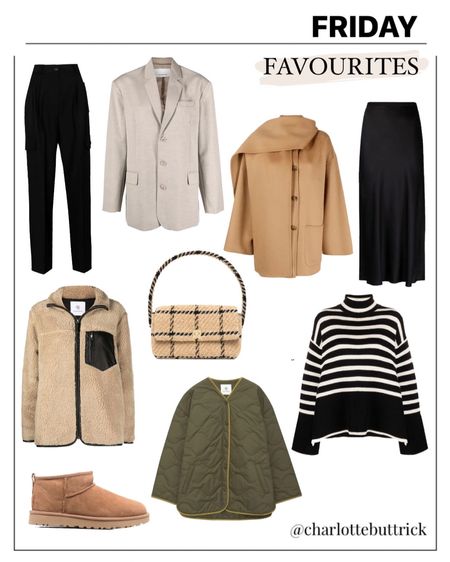 FARFETCH FRIDAY FAVOURITES! Save 10% on these items & across Farfetch with code: CHARLOTTEFF 

*valid until Oct 31st on orders over £150 (brand exclusions apply)

New season wardrobe staples - wardrobe essentials - Toteme - the Frankie shop - black trousers - anine bing - Ugg boots - Farfetch discount 

#LTKSeasonal #LTKsalealert #LTKshoecrush