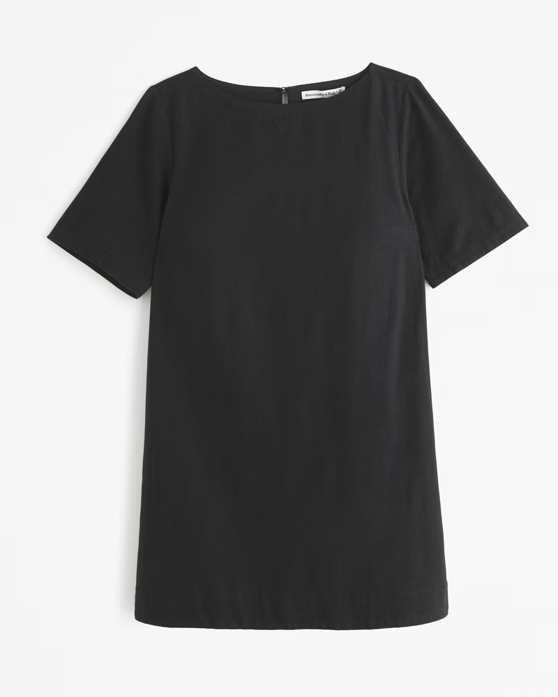 Women's Linen-Blend T-Shirt Dress | Women's Dresses & Jumpsuits | Abercrombie.com | Abercrombie & Fitch (US)