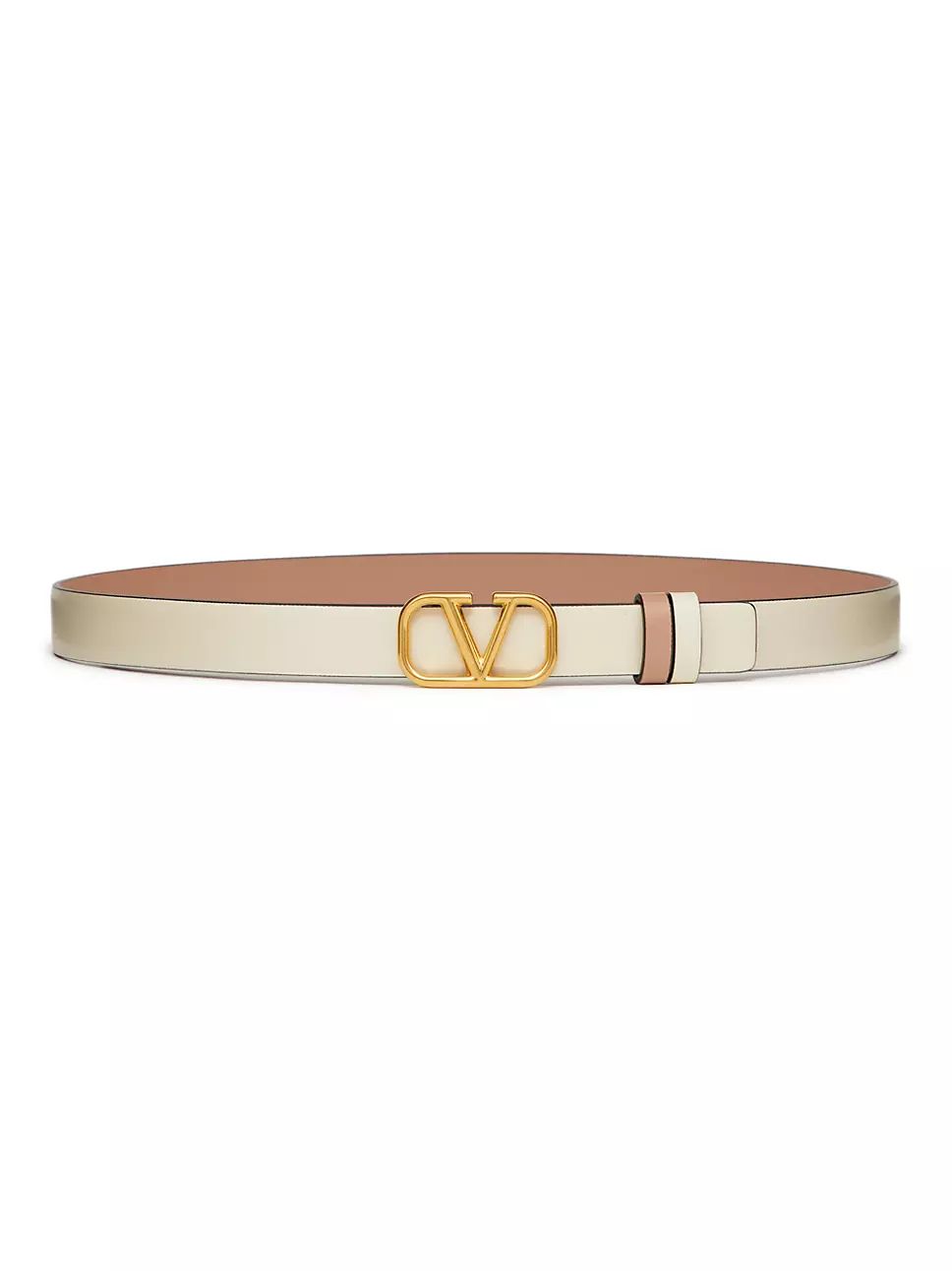 Valentino Garavani Reversible VLogo Signature Belt In Glossy Calfskin 20 MM | Saks Fifth Avenue