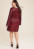Plus Size Sequin Faux Wrap Mini Dress | Maurices