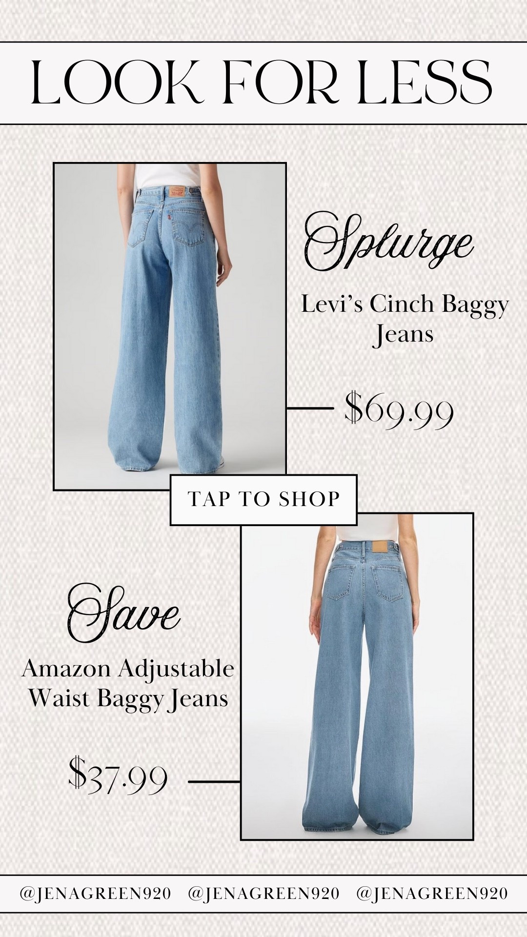 Save Vs Splurge | Look For Less | Wide Leg Jeans | Adjustable Waist Denim

#LTKFindsUnder100 #LTKFindsUnder50

#LTKTall
