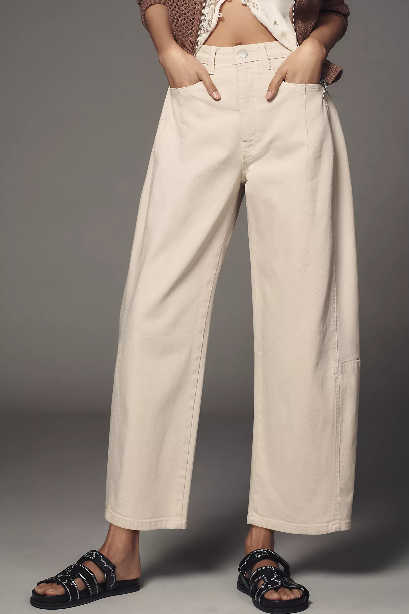 The Kenna Mid-Rise Heritage Barrel Jeans by Pilcro | Anthropologie (US)