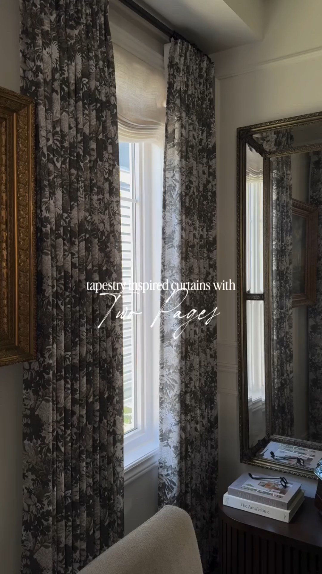 [AD] Layered in texture and timeless charm — these beautiful tapestry-inspired curtains from @twopagescurtains bring warmth and character to every corner. Each piece is custom-crafted to fit your space perfectly, blending artistry with everyday living. #twopageshome 

🪡 Thoughtfully made, beautifully detailed, and endlessly versatile — a statement that feels like home.