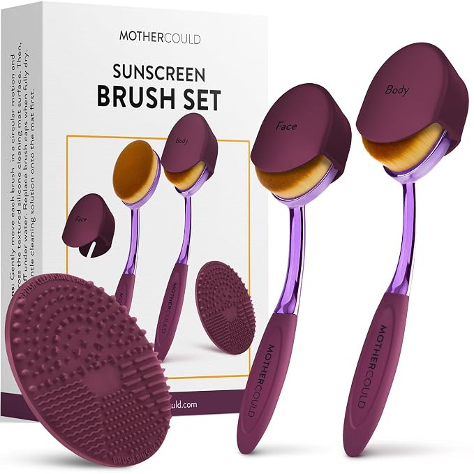 Sunscreen Brush Set - Sunblock Applicator for Kids, Babies, Families, Adults, Parents, Child-Safe... | Amazon (US)