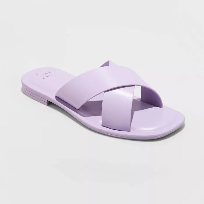 Women's Lennon Crossband Slide Sandals - A New Day™ | Target
