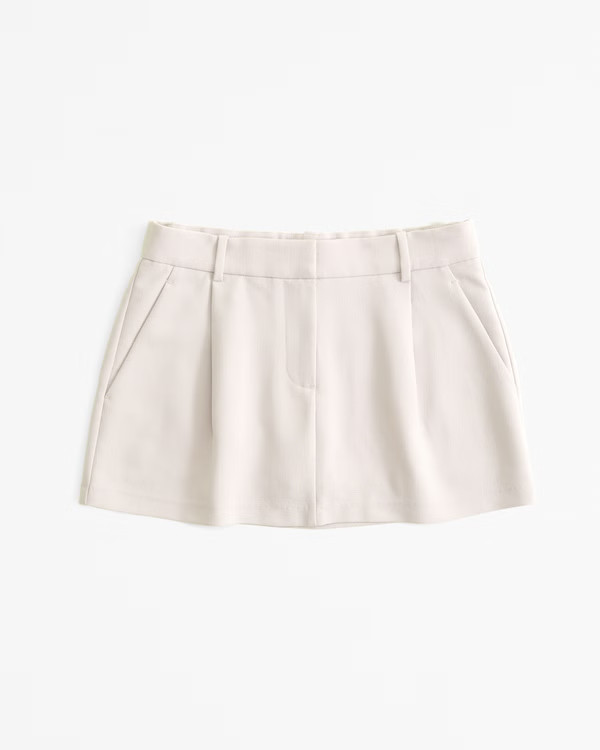 Mid Rise Pleated Mini Skort | Abercrombie & Fitch (US)
