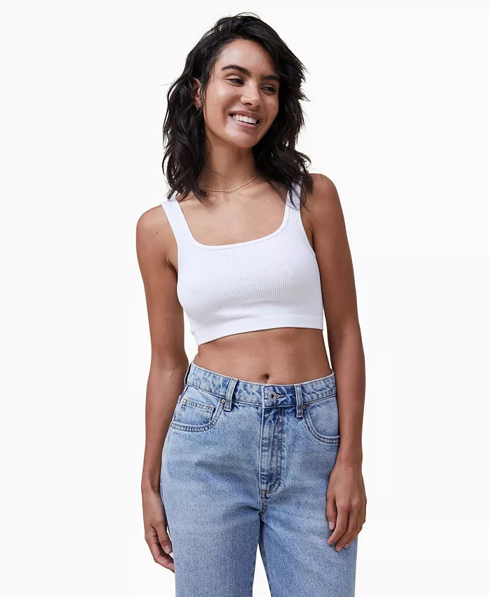 Women's Seamless Abbie Micro Crop Tank Top | Macys (US)