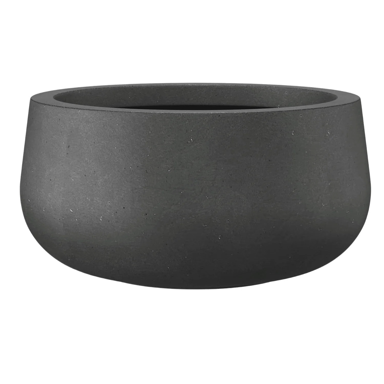 Weathered Concrete Round Planter, Outdoor Indoor Modern Planter Pot, Lightweight, Weather Resista... | Wayfair North America