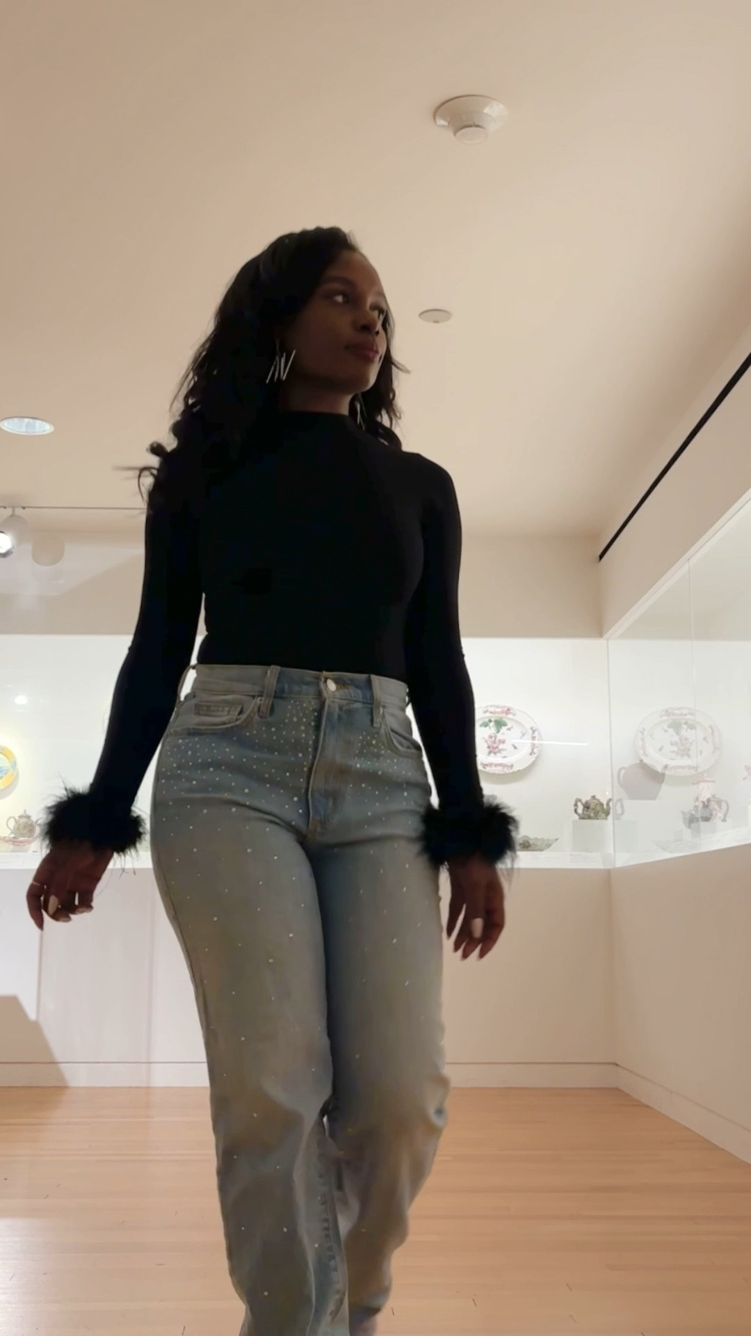 Add a little sparkle to your look with these rhinestone wide leg jeans. These are my favorite jeans to wear during the holidays✨ 

#LTKSeasonal #LTKootd #LTKHoliday