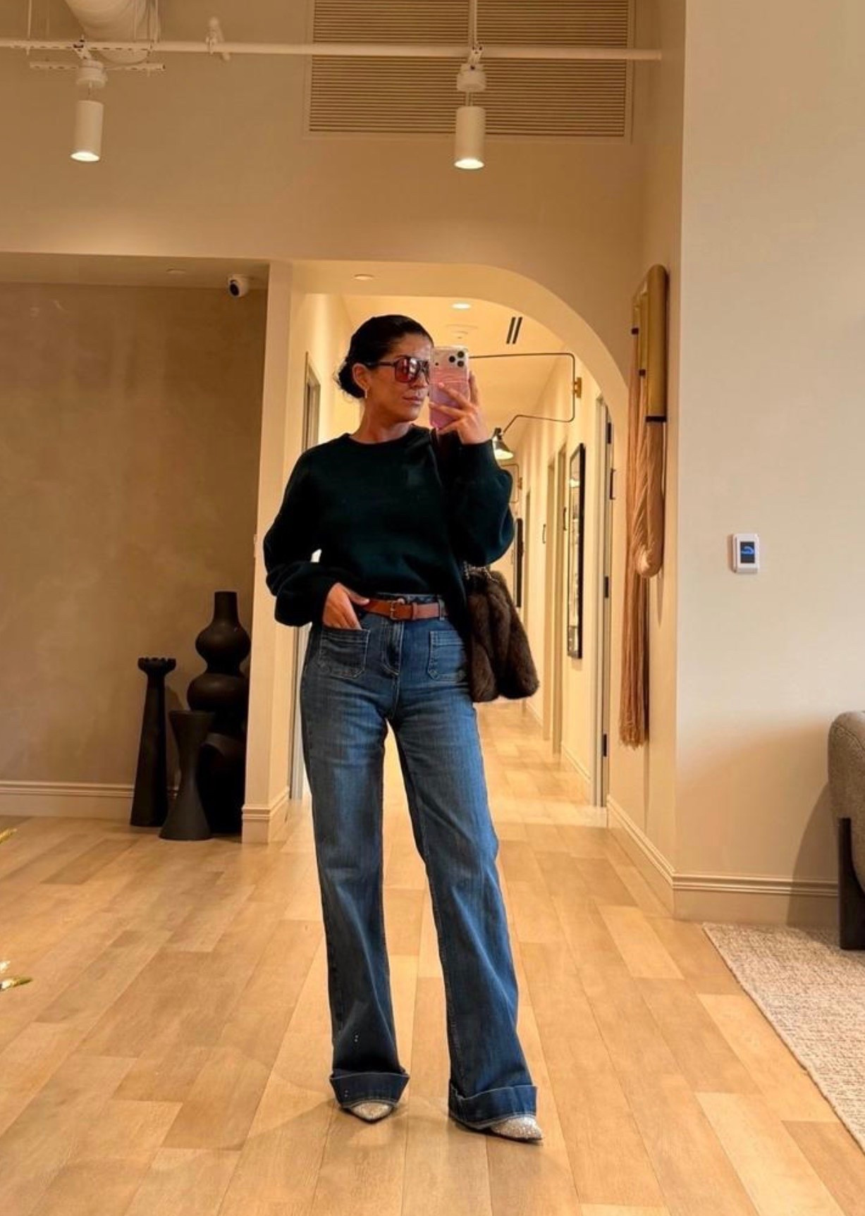 Classic denim with a cozy twist 🤎 The wide-leg jeans, simple knit, and warm brown accessories make this such an easy everyday look for the season.

#FallStyle #DenimOutfit #CasualChic

#LTKdayinmylife #LTKootd #LTKstorytime