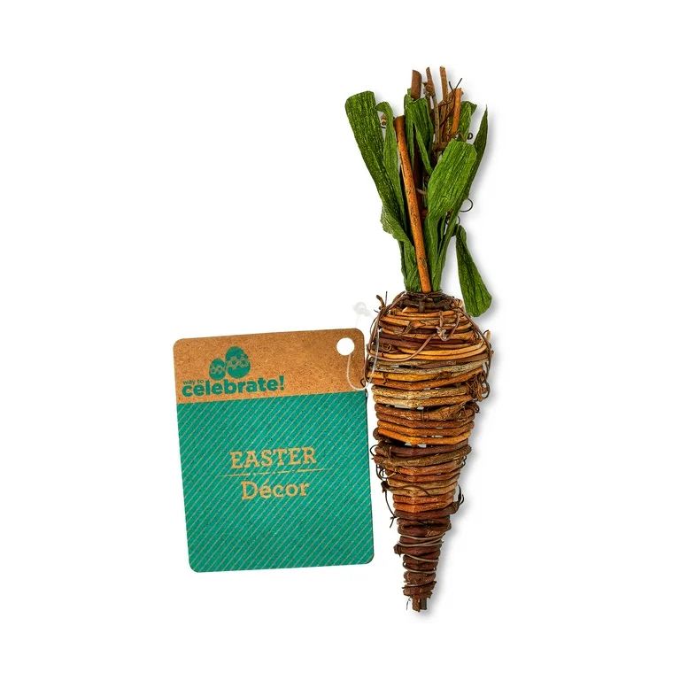Easter Small Grapevine Carrot Decoration, by Way To Celebrate | Walmart (US)