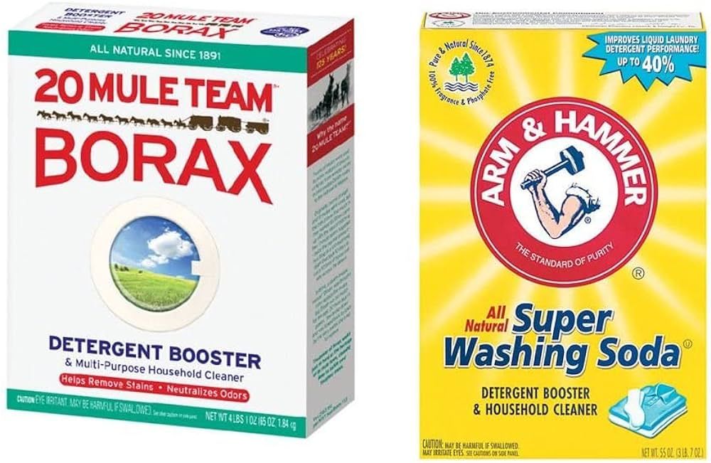 Mule Team Liquid Borax and Arm & Hammer Super Washing Soda, Variety Pack, Unscented | Amazon (US)