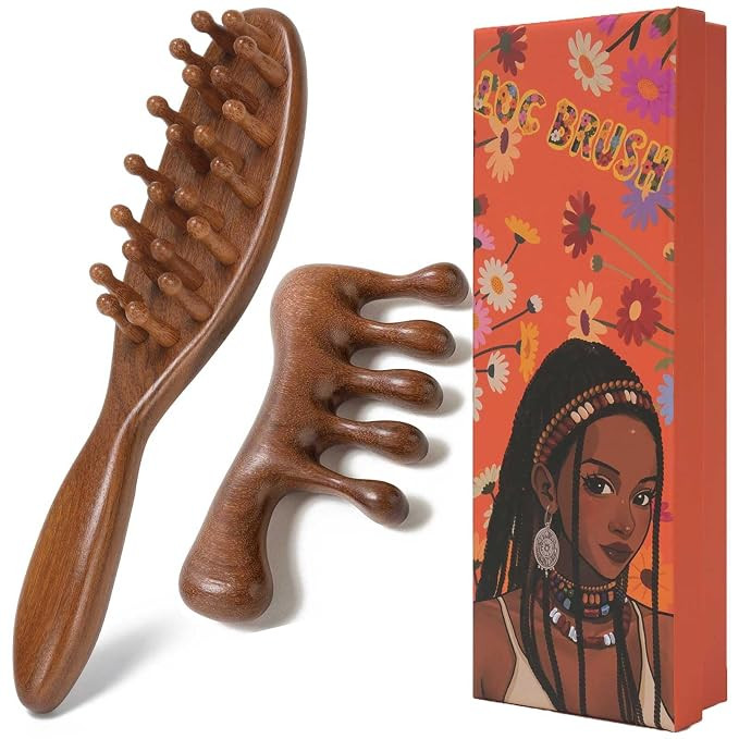 Moreinday Loc Brush, Loc Comb for Sisterlocs, Wooden Scalp Comb for Hair Growth - Sandalwood | Amazon (US)