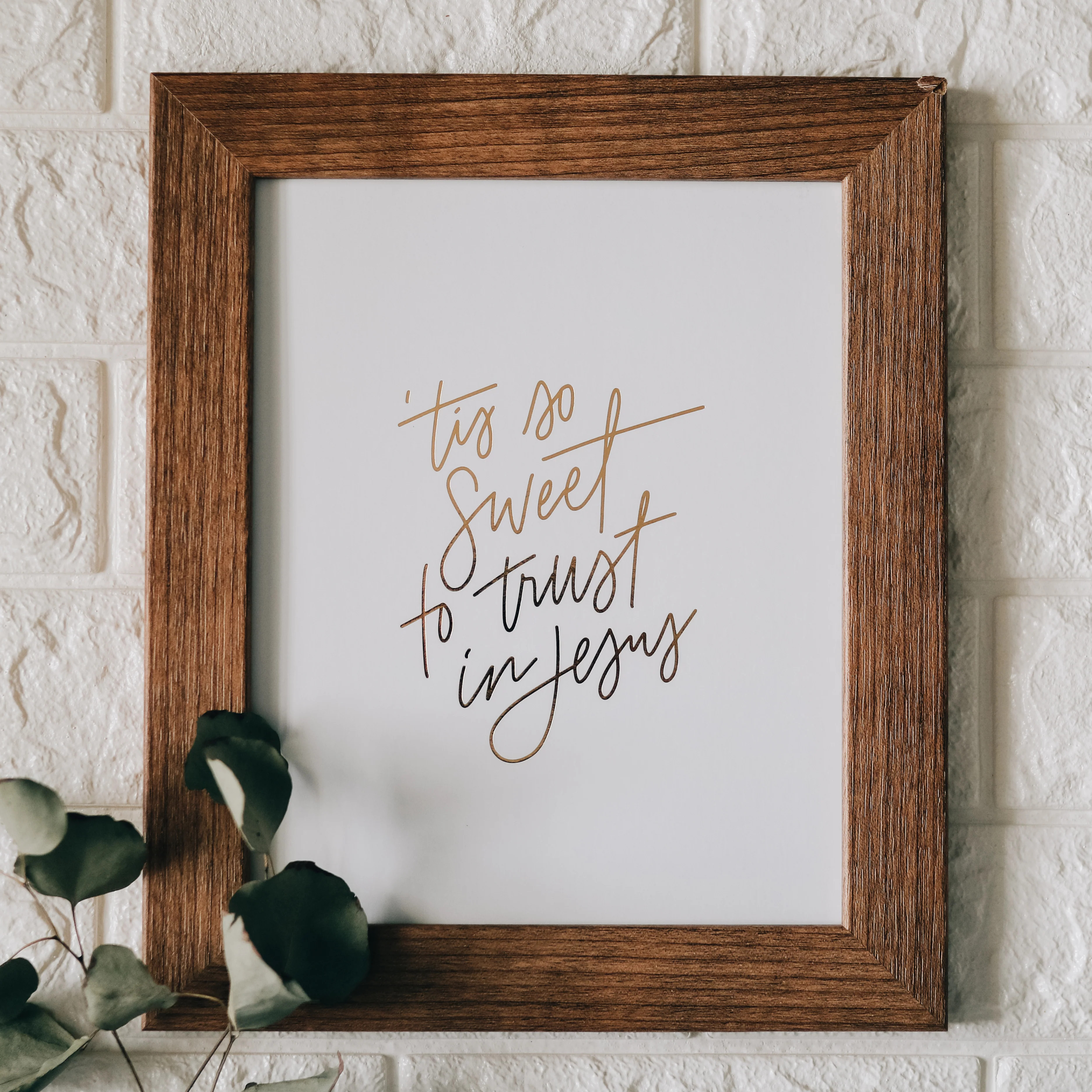 'Tis So Sweet Gold Foil Print | The Daily Grace Co.
