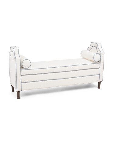 60x30x18 Arm Bench With Bolster Pillows | TJ Maxx