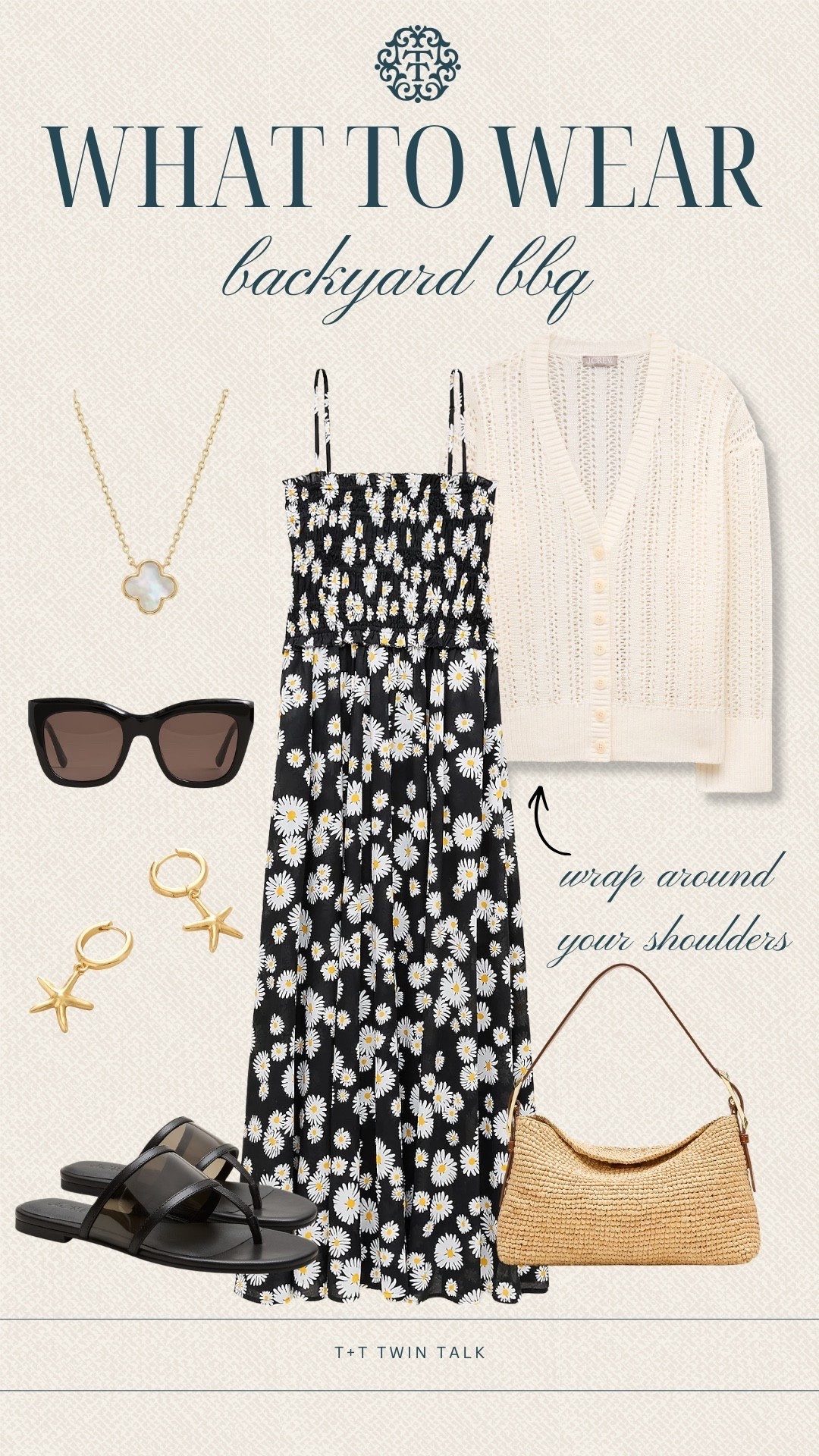 T+T, what to wear to a backyard bbq! With it being the middle of July we are reaching for lightweight dresses but still preparing for those chilly summer nights! We love this floral dress paired with a crochet cardigan to add a layer for when the sun goes down! s

#LTKOver40 #LTKMidsize #LTKdayinmylife