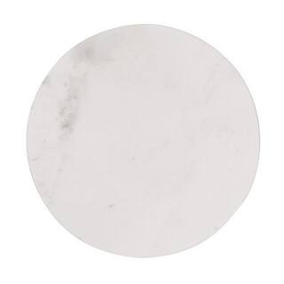 Storied Home 11 in. Minimalist Round Marble Charcuterie or Cutting Board in White DA6159 - The Ho... | The Home Depot