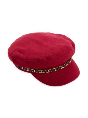 Vince Camuto Chained Wool Blend Skipper Cap on SALE | Saks OFF 5TH | Saks Fifth Avenue OFF 5TH