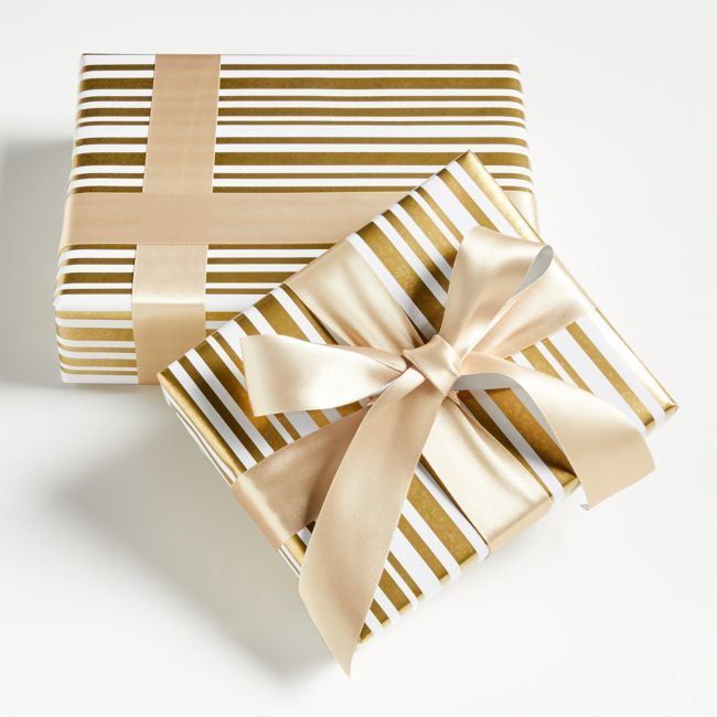 Winter Stripe Gift Wrap | Crate & Barrel