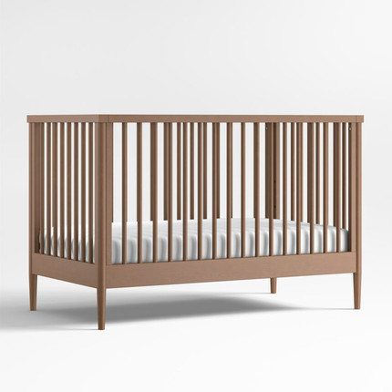 Hampshire Natural Brown Wood Convertible Baby Crib + Reviews | Crate & Kids