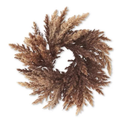 K&K Interiors 12in Flocked Pampas Grass Candle Ring | Scheels
