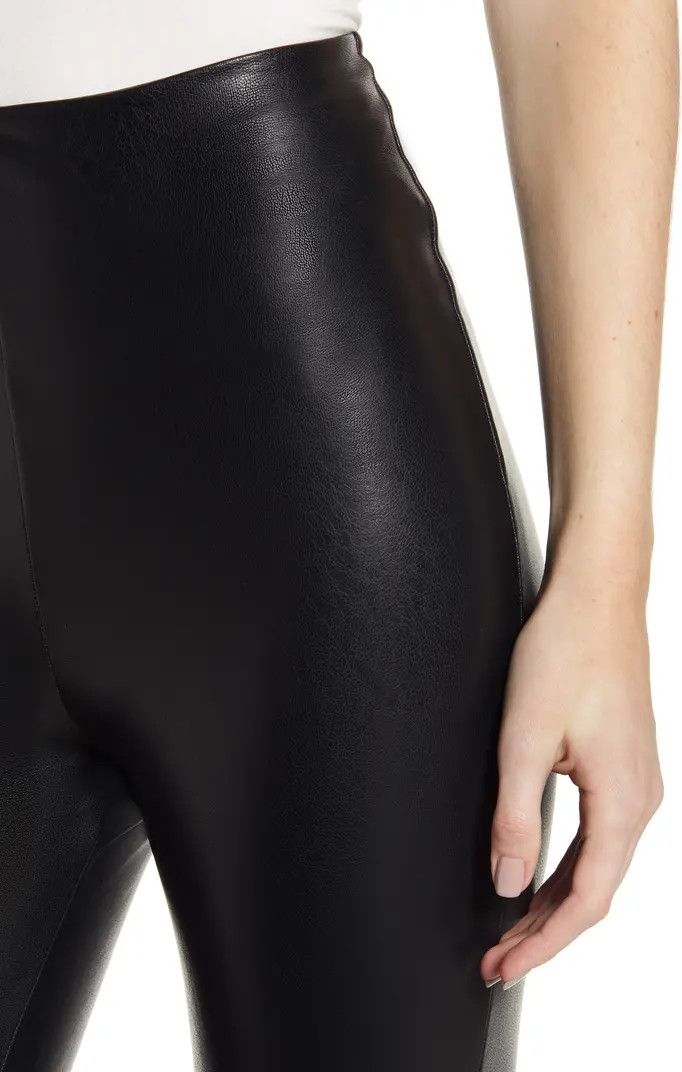 Faux Leather Crop Flare Leggings | Nordstrom