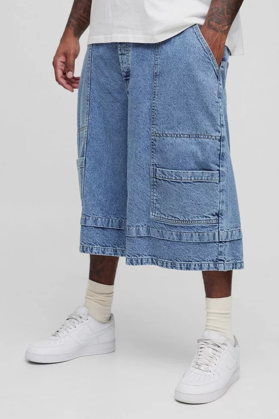 Plus Cargo Parachute Jorts | boohooMAN (US & Canada)