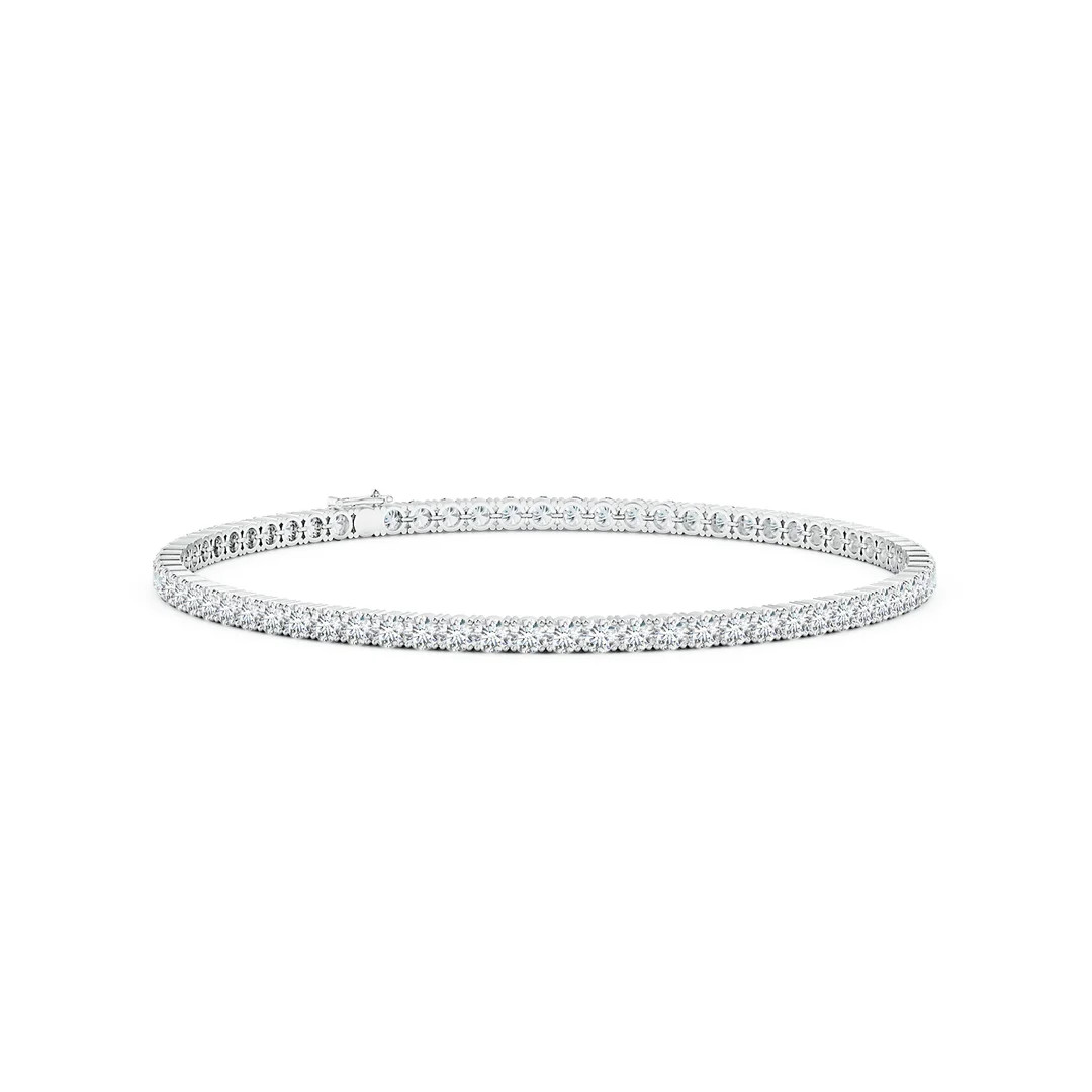 Lab-Grown Classic Diamond Linear Tennis Bracelet | Angara Inc.
