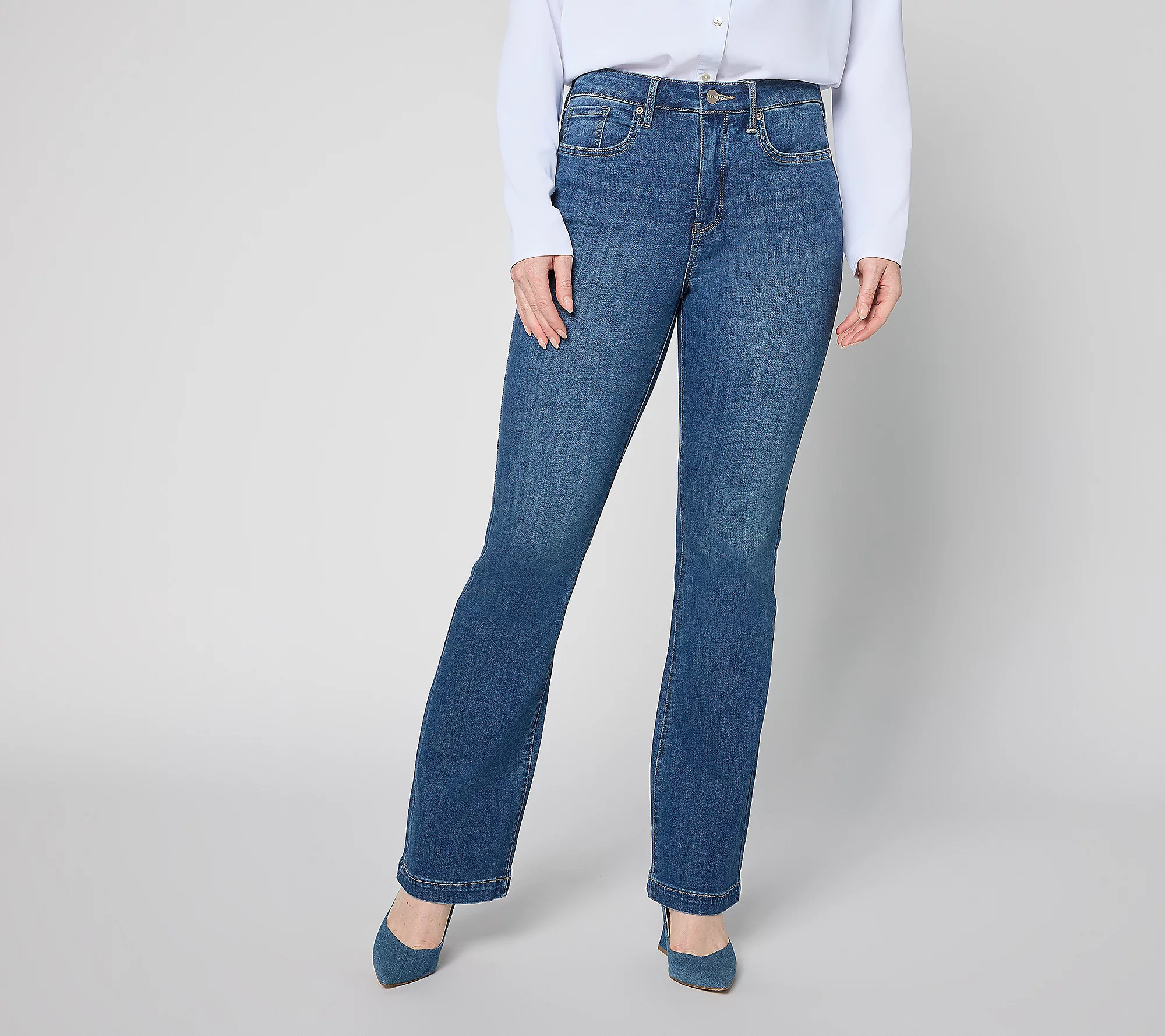 NYDJ Sure Stretch High-Rise Barbara Bootcut Jeans- Regular | QVC
