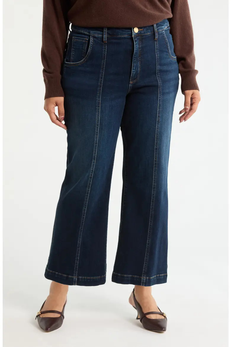 KUT from the Kloth Meg Seamed Fab Ab High Waist Ankle Wide Leg Jeans (Women) | Nordstrom | Nordstrom