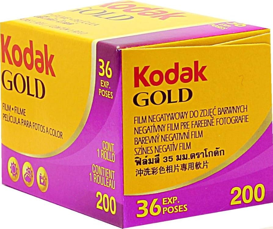 Kodak Filme negativo dourado 200 cores (ISO 200) 35 mm 36 exposições, 603 3997 | Amazon (BR)