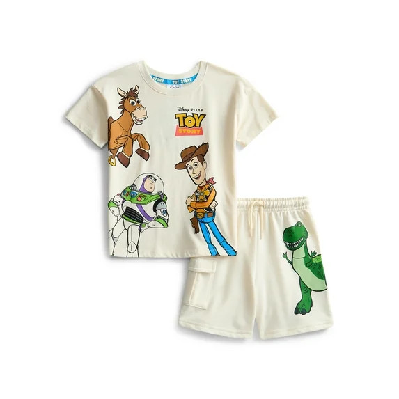 Toy Story Toddler Boys Short Sleeve Graphic Tee and Matching Shorts Set, 2-Piece, Sizes 12M-5T | Walmart (US)