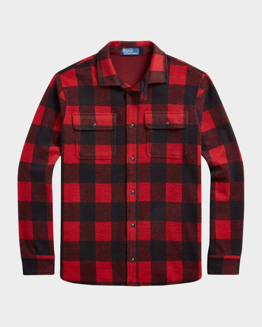 Polo Ralph Lauren Men's Classic-Fit Plaid Knit Flannel Workshirt | Neiman Marcus