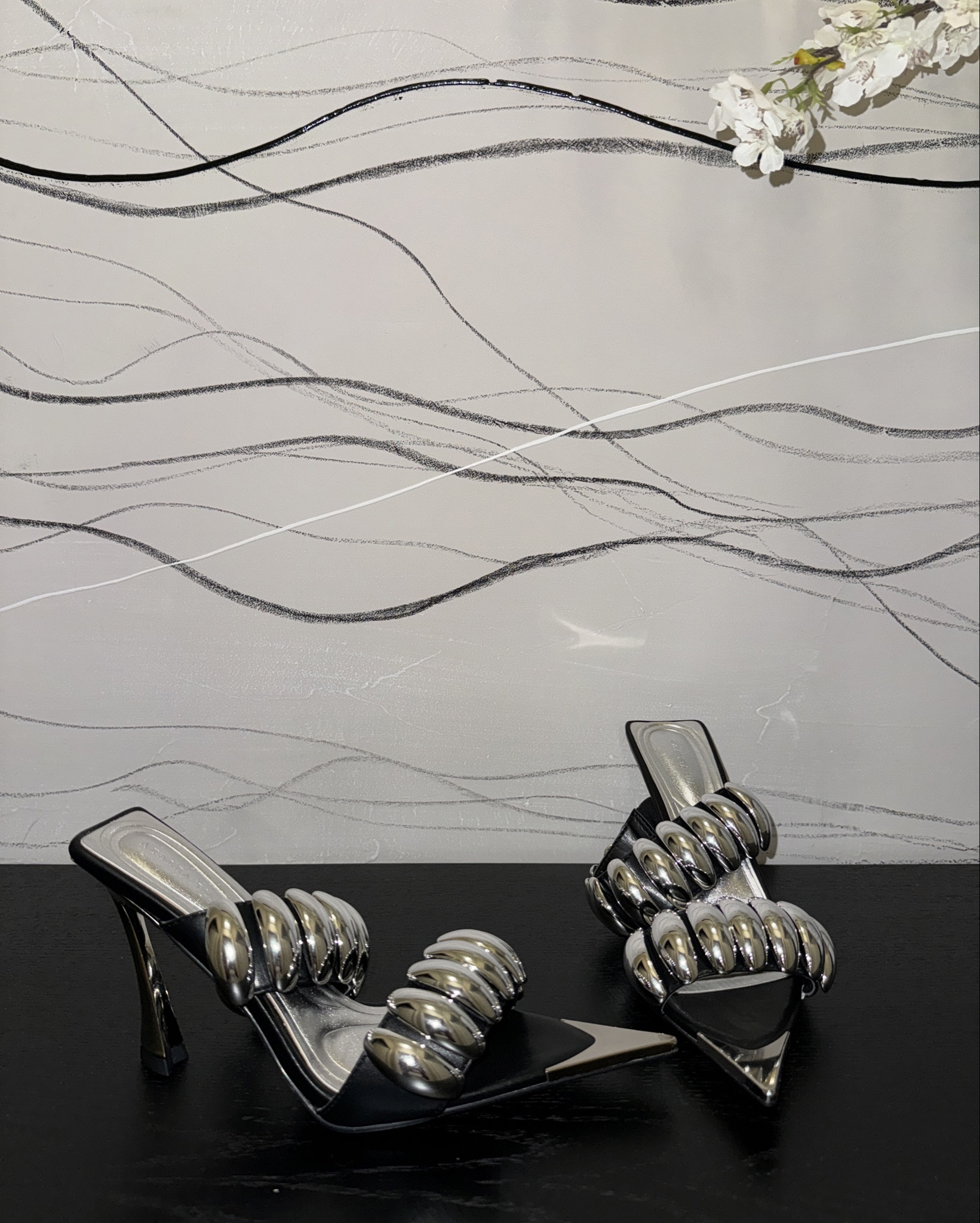 Silver accents, black base, and all the drama you need 🖤 These Azalea Wang heels are giving futuristic glam + major statement energy. 

#LTKStyleTip #LTKFindsUnder100